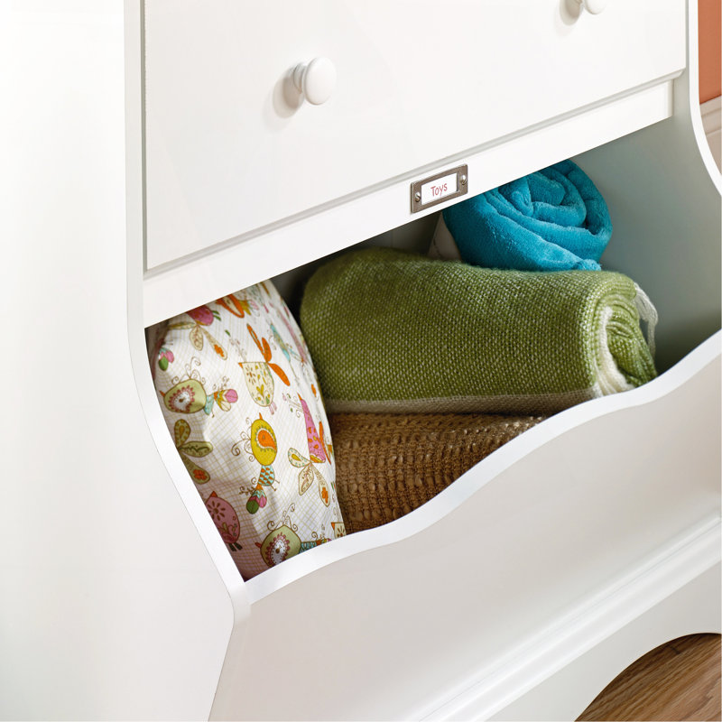 Commode 3 tiroirs, finition blanche