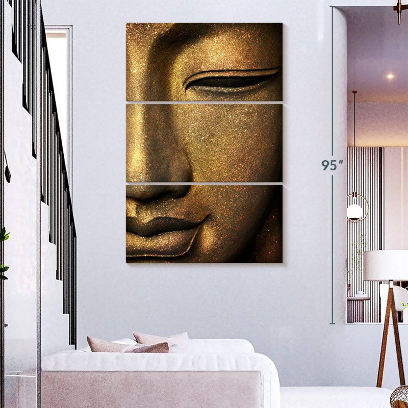 Adella Cropped Buddha Face, 74" H x 48" W