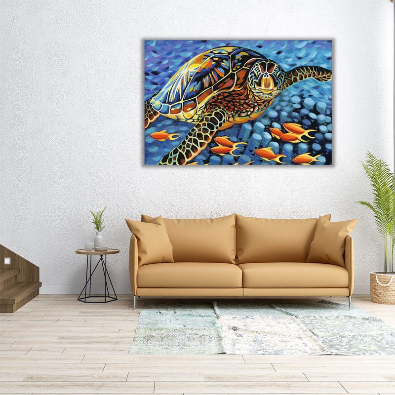 Croisière le long de I - reproduction d'art sur toile, H 20 po x l 30 po