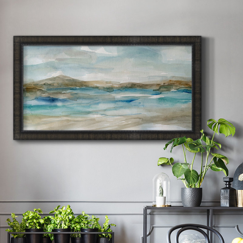 Peaceful Beach II, toile encadrée de qualité supérieure - prête à être accrochée, H 29 po x l 53 po x P 1 po