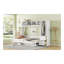 Lit escamotable double pleine grandeur avec placard et tiroirs, blanc-1258883580