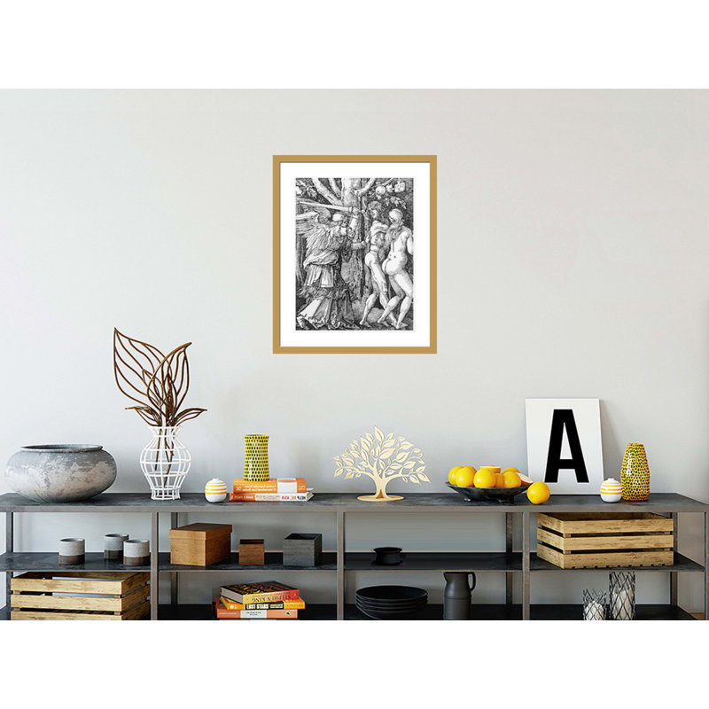 «The Expulsion from Paradise» par Albrecht Dürer, impression giclée sur cadre, H 28,53 po x l 23,5 po