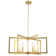 7 - Light 21.3" Wide Geometric Candle-Style Square / Rectangle Lantern Chandelier