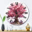 Horloge murale rose-93381116
