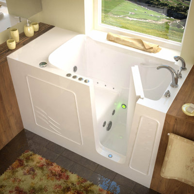 Tucson 60'' x 30'' Walk-in Porcelain Enameled Steel Bathtub