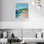 «Island Getaway II Abstract Beach Hills Coastal Blue», impression sur cadre photo-73267299-73267300
