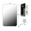 Armoire de salle de bain 16 x 24 pouces avec tablette miroir - cadre en métal blanc, réglable, miroir de rangement encastré, réglable-1234043096
