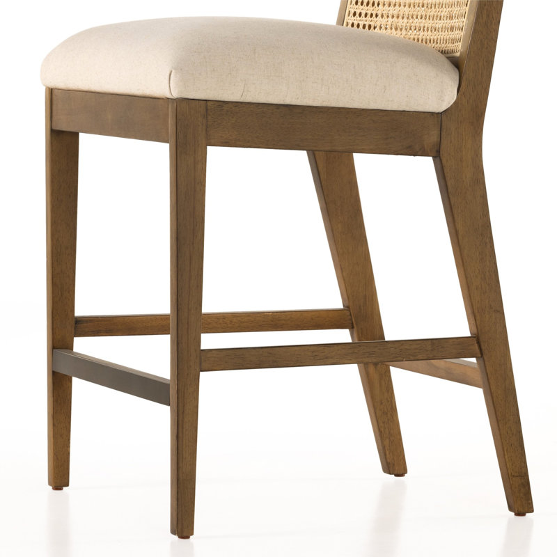 Antonia Upholstered Bar Stool, Brown/Natural/Taupe, Counter Stool (27" Seat Height)