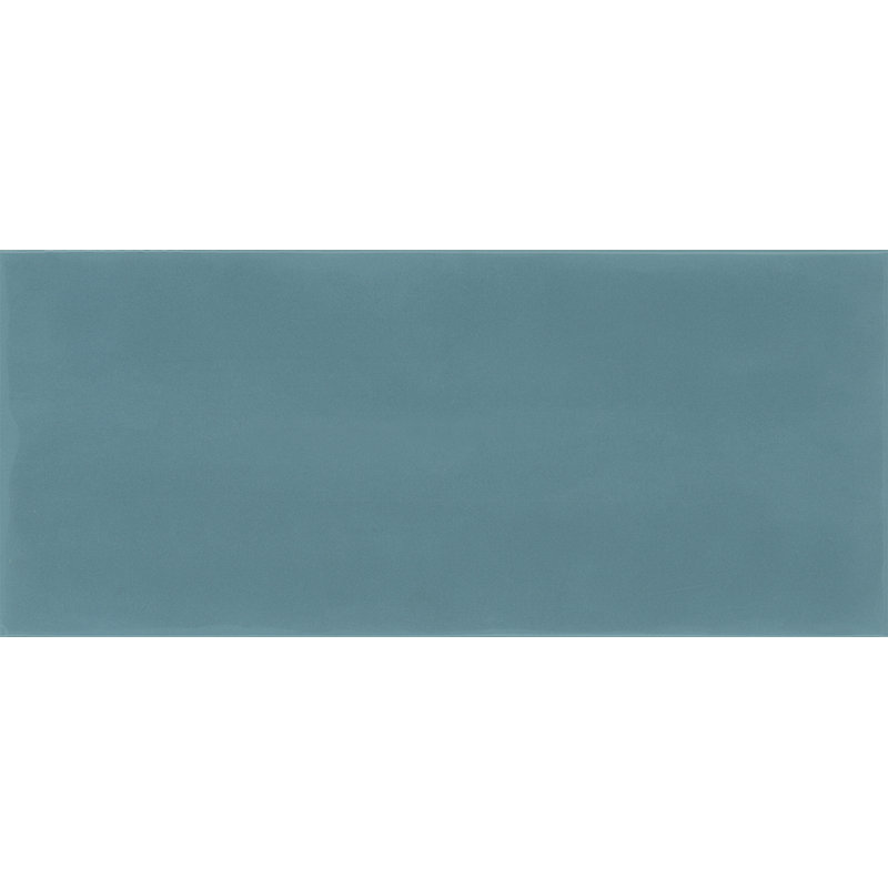 Maiolica 4" x 10" Flat Ceramic Tile, Blue Steel 