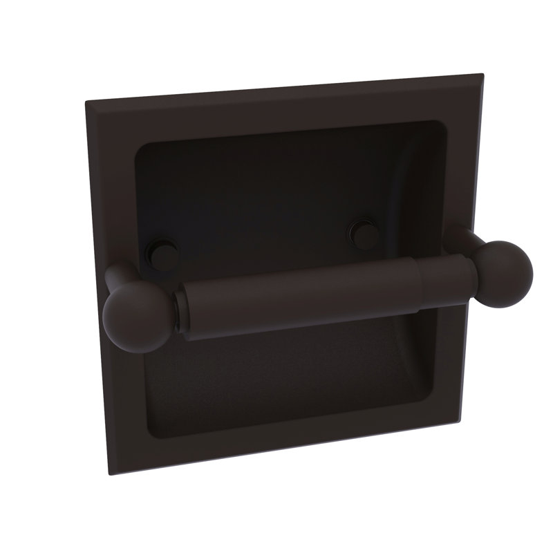 Porte-papier hygiénique encastré Dalston, Bronze huilé
