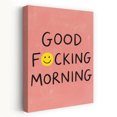 «Good Focking Morning», art mural abstrait minimaliste audacieux