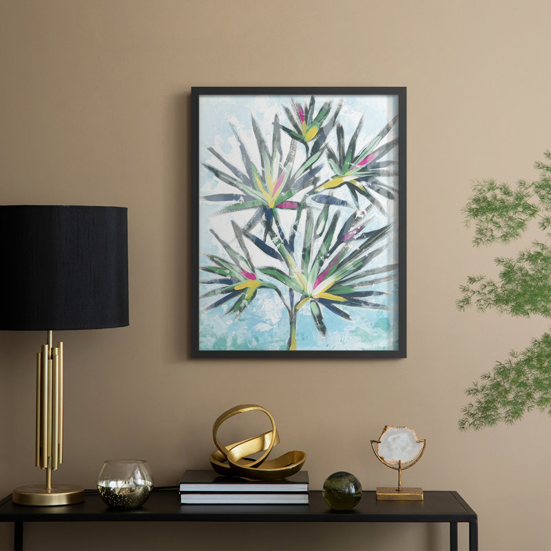 «Candy Palm Fresco III», H 30 po x l 24 po, Noir, noir, noir, noir