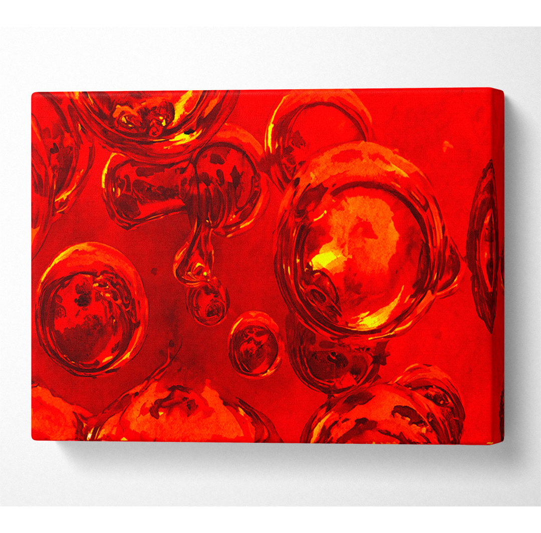 Liquid Fire Bubbles - Kunstdrucke auf Leinwand - Wrapped Canvas