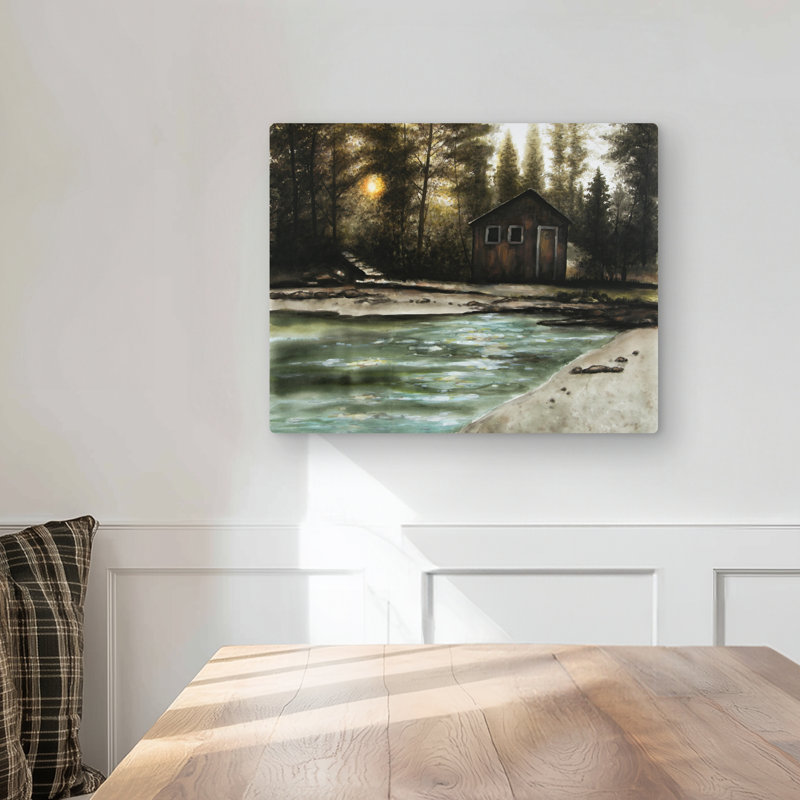 Cabin in the Forest - Metal Print | Stunning Home Decor