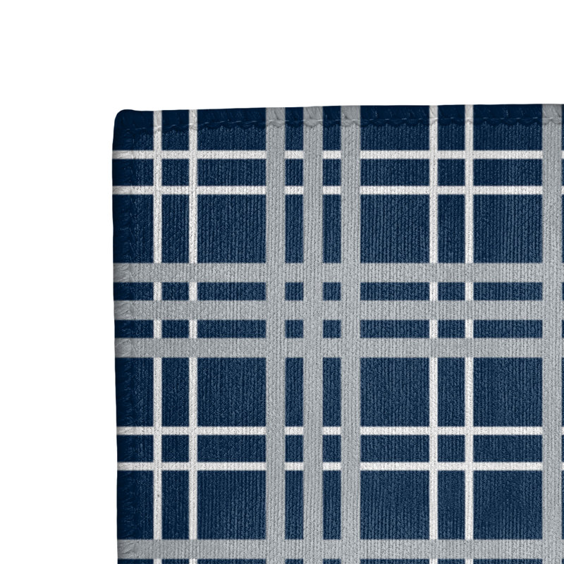 Tapis à carreaux bleu, Rectangle 5 pi x 7 pi