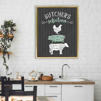 Cadre flottant noir et vert Butchers