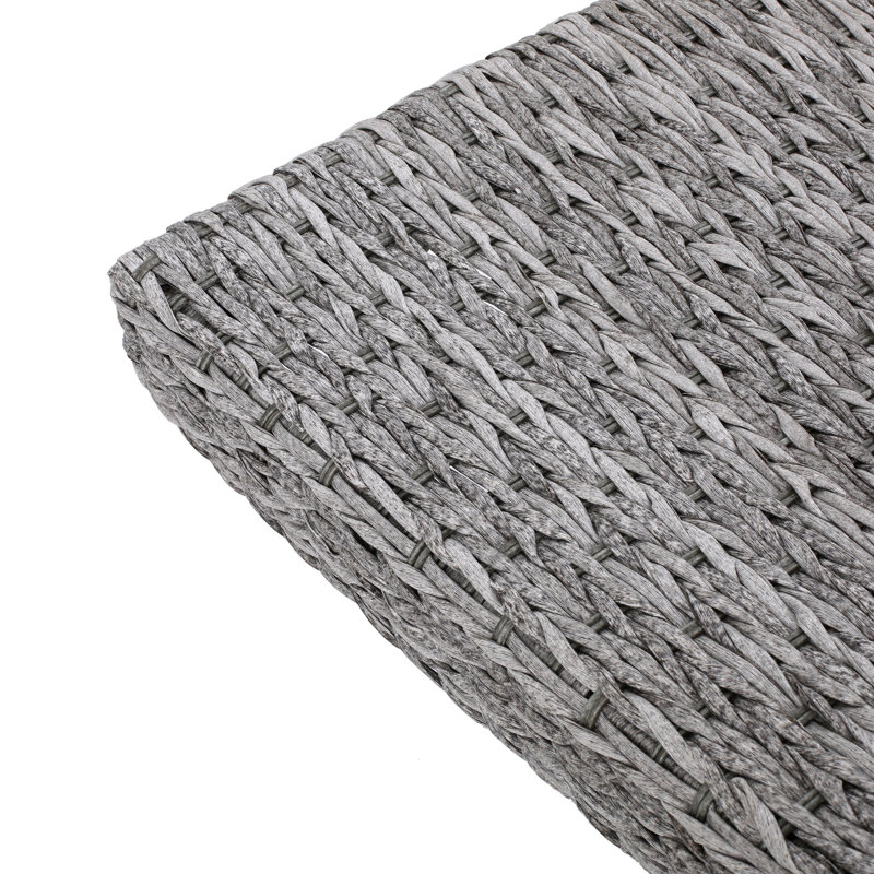 CRETE WICKER CHAISE LOUNGE, Light Gray