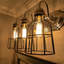 Metal Lamp Guard 1-Light Kitchen Island Pendant