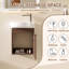 Meuble-lavabo suspendu de 40,6 cm (16 po) avec lavabo en céramique, porte à fermeture douce et rangement, blanc-984540755