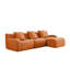 Canapé modulaire orange à 3 places modulaire, mobilier de salon en tissu haut de gamme sans assemblage-1752897256