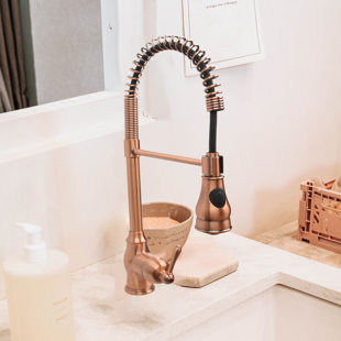 Spring Single Handle Copper Kitchen Sink Faucet