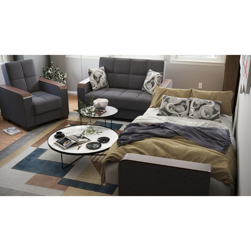 Fauteuil convertible avec rangement en gris - option fonctionnelle Space Comfort Design