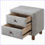 Table de chevet 2 tiroirs Grey Boucle