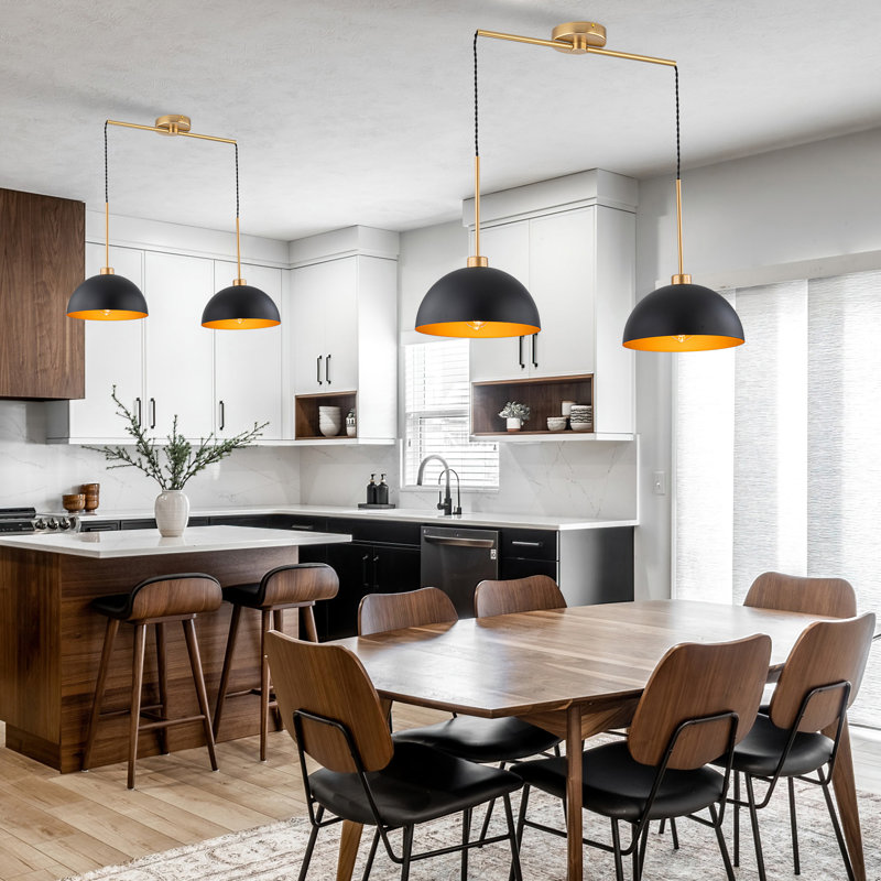 Luminaires suspendus à dôme à 2 lumières, 2 lumières