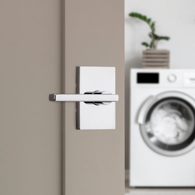 Halifax Rectuangular Hall/Closet Lever in Polished Chrome