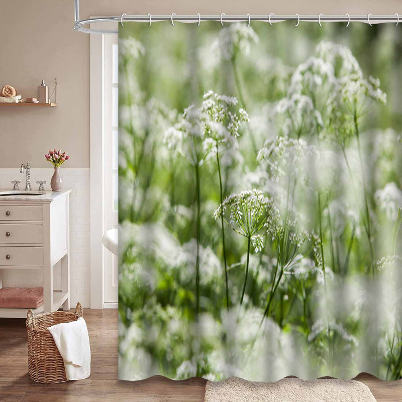 Été, pré, champ clair et floral avec 12 crochets, L 72 po x l 72 po