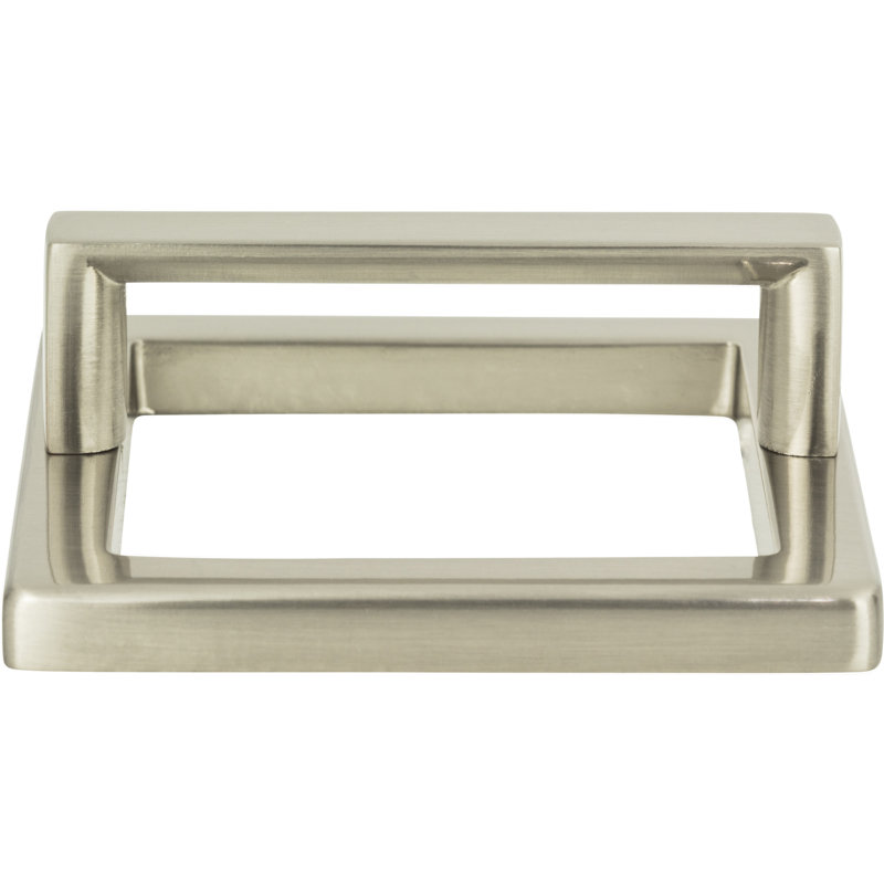 Brushed Nickel Square Base Modern Finger Pull Bar