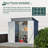 6'X4' Outdoor Metal Storage Shed For Garden Tools Lockable Door With Floor Frame
