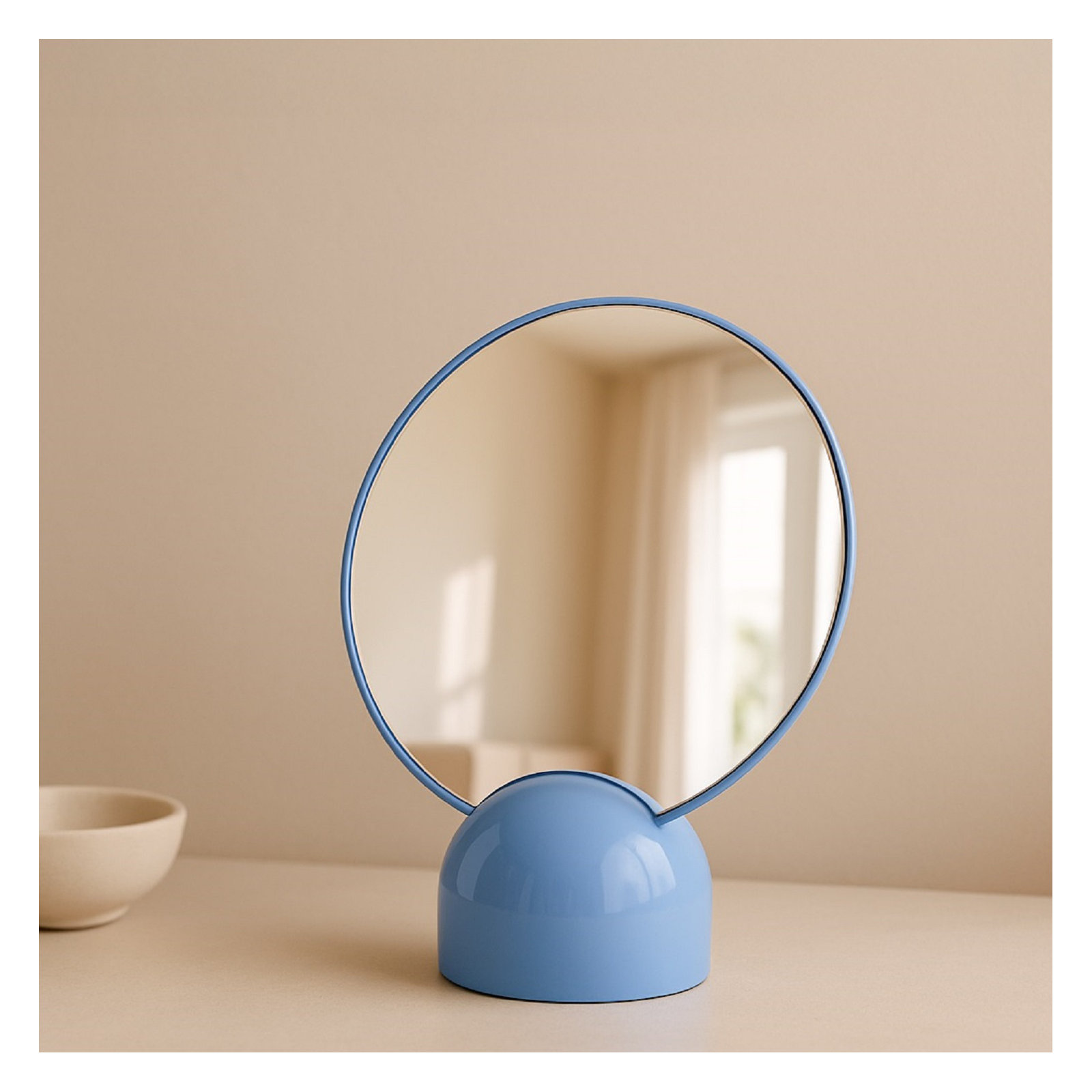 Mirror With Metal Base