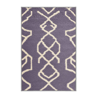 Tapis mauve lavable à la machine