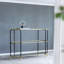 Console à 3 niveaux 48,5 x 16,5 x 50 po, tablette en miroir