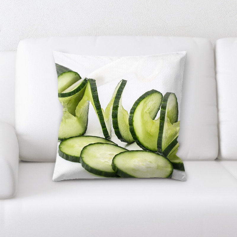 Housse et insert de coussin carré concombre