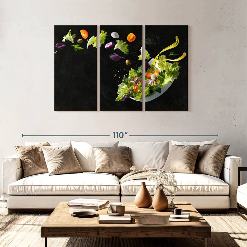 Assiette de salade fraîche Yarlin, H 48 po x l 74 po