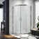 38" W X 38" D X 72" H Framed Round Shower Enclosure With Base