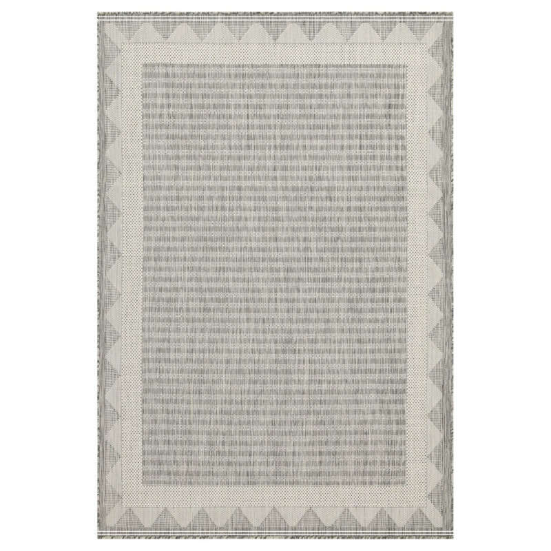 Silver Indoor/Outdoor Area Rug, Rectangle 7'10" x 10'3"