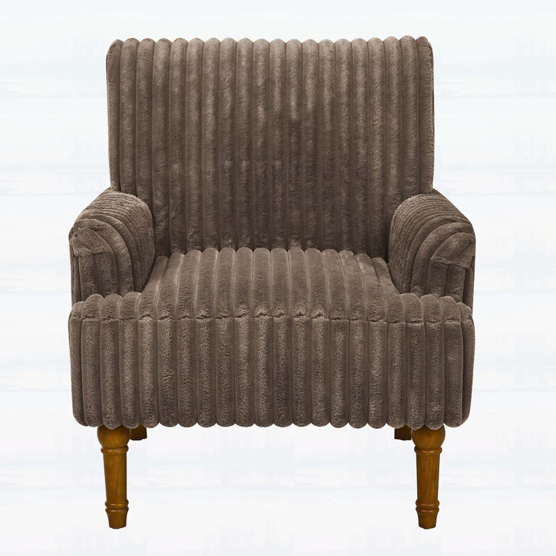 Fauteuil rembourré confortable pour le salon, Dark Coffee