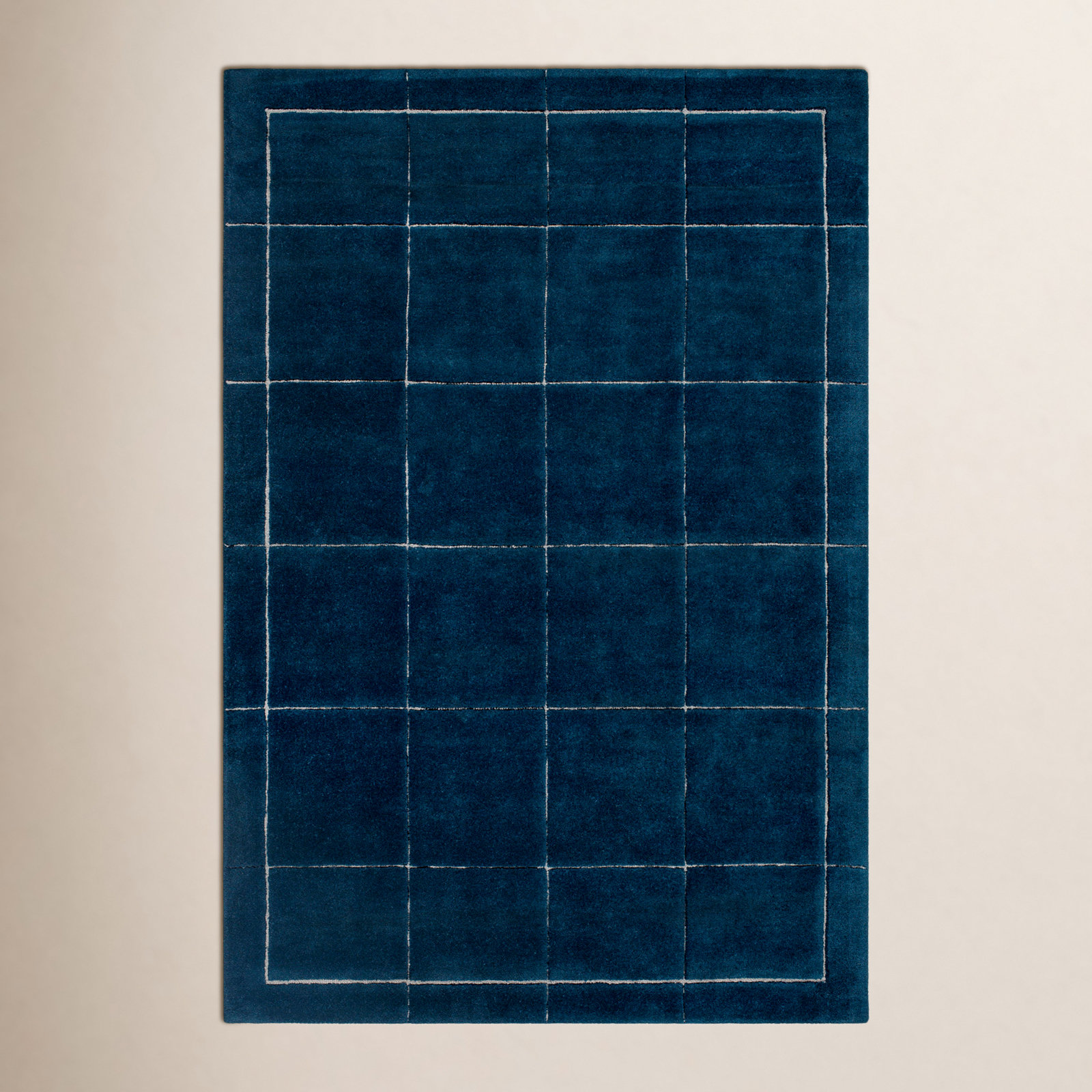 Mallory Hand-Tufted Marine Blue Geometric Rug, Rectangle 2' x 3'