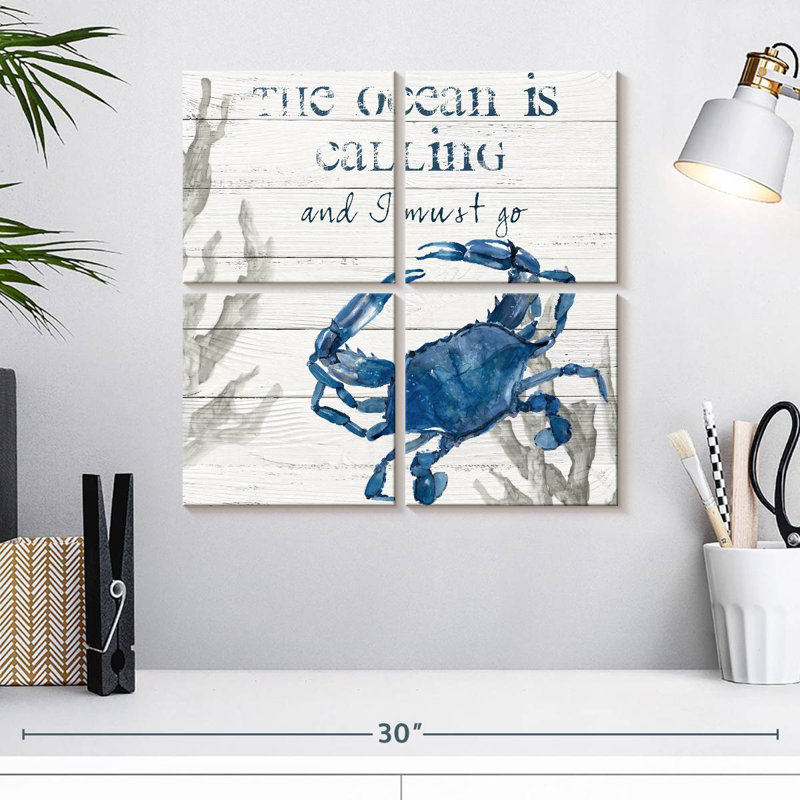 Aletra L'océan appelle le crabe, H 18 po x l 18 po