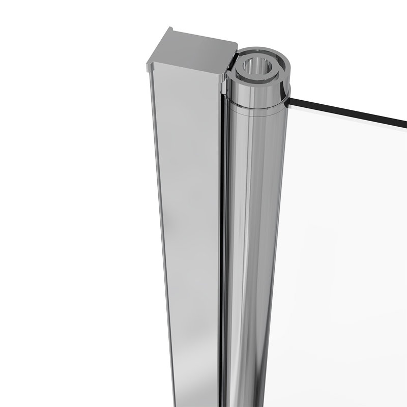 Peringer 1400mm H Pivot Semi-Frameless Bath Screen with Clear Glass