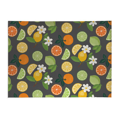 Sunny Citrus Thin Lightweight Kitchen Mat