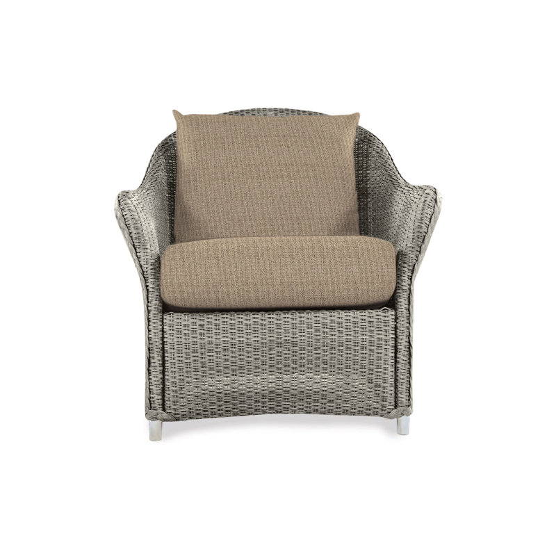 Weekend Retreat Outdoor Lounge Chair, Pewter, Canvas Natural Sunbrella® Canvas