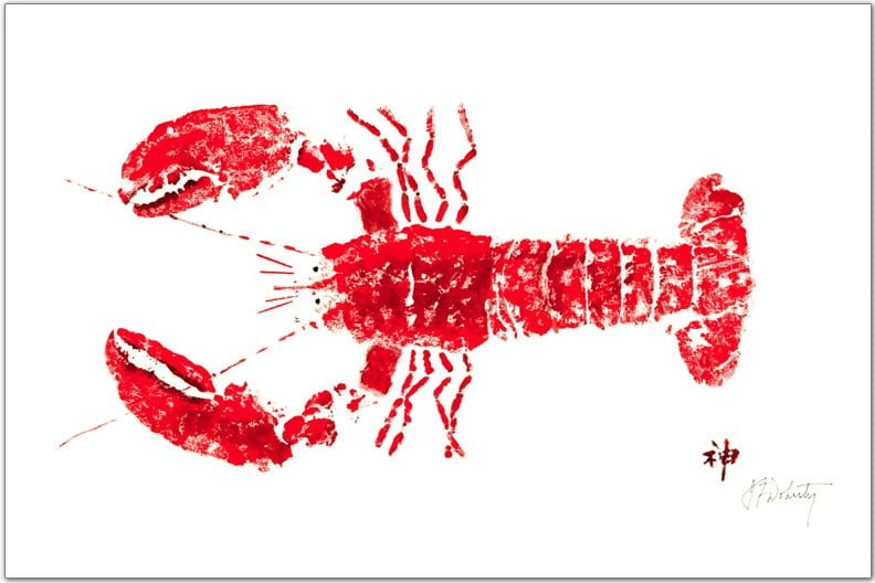Napperon homard - ensemble de 10 décorations de table nautiques rouges