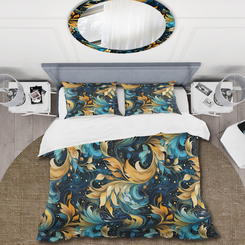 Literie à motif cachemire Mystic Flair, Housse de couette pour très grand lit et 2 très