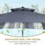 Parasol de patio extérieur carré 11 pi (sans base de parasol) 11 pi