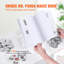 Machine à boutons, machine à broches de 2,28 pouces / 58 mm avec pièces de boutons de 100 pièces, trousse de poinçonnage ergonomique à poignée en arc, machine à boutons avec livre de panda magique, pour les cadeaux de Noël pour enfants