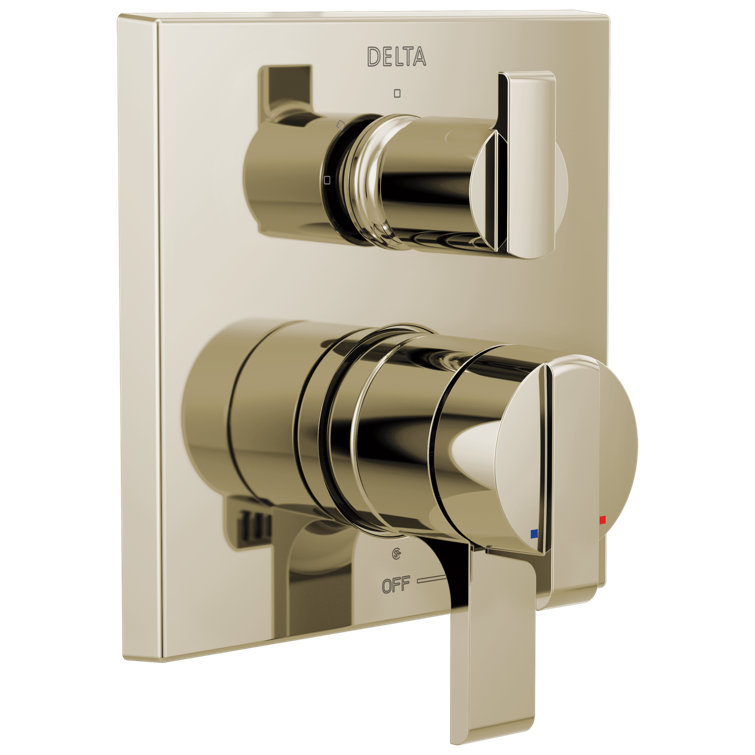 Angular Modern Monitor 17 Series Valve Trim with 3-Setting Integrated Diverter